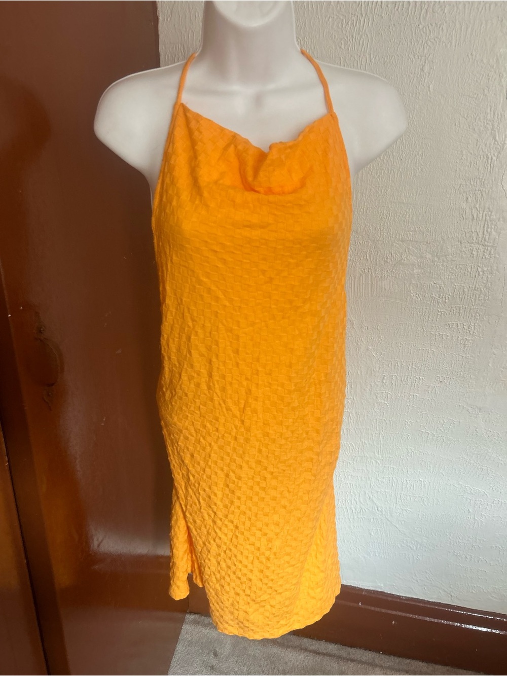 Free People Orange Halter Dress